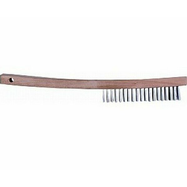 Dynamic Paint Products Dynamic 14 in. 3 x 19 Row Wood Handle Tempered Steel Wire Brush 00400